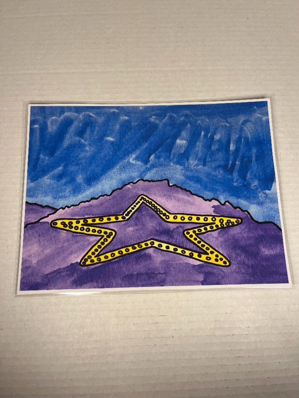 Palmer Lake Star Colorado Watercolor Painting Art Print Laminated ~8.5x11 inches